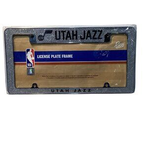 Utah Jazz NBA Licensed Chrome Diamonds Metal License Plate Frame New